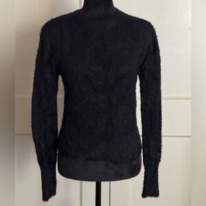 Zara Knit Ladies Fuzzy Sweater Black Size M